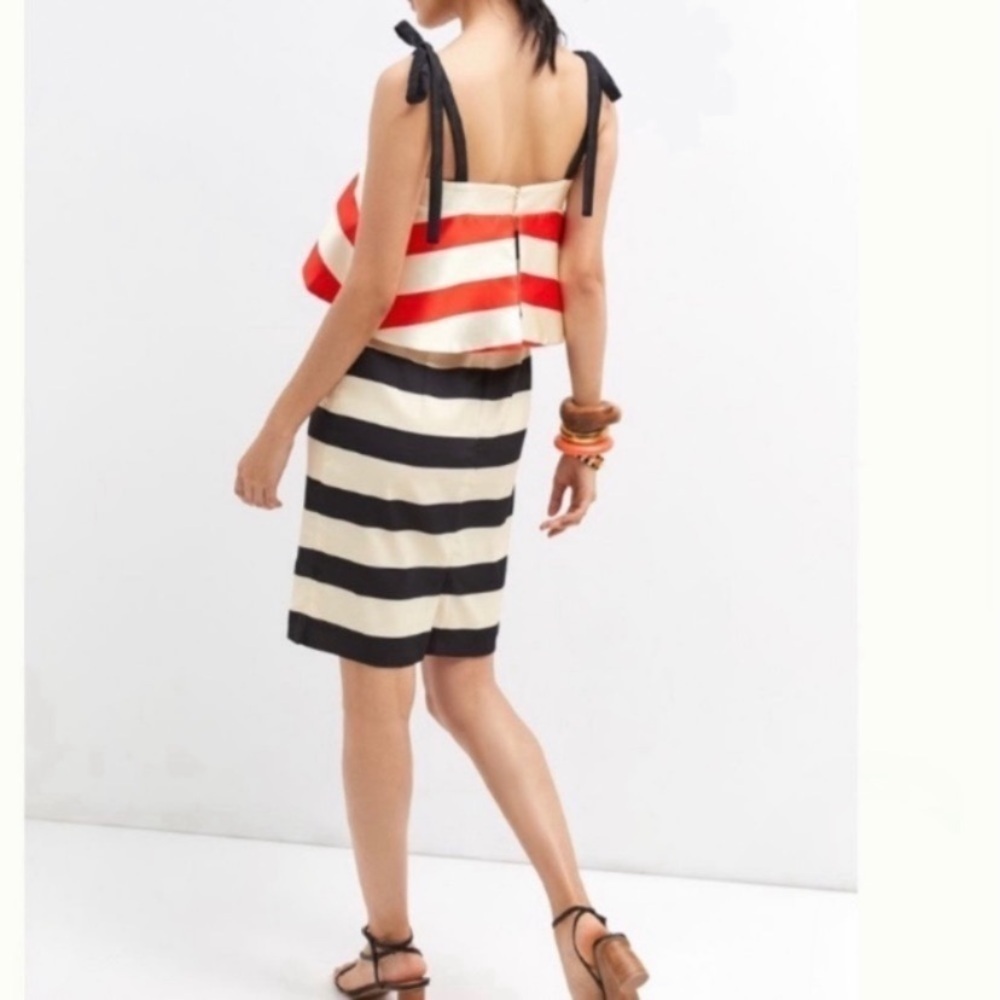 Anthropologie Mare Mare Dress Striped Mini Satin - Picture 3 of 8